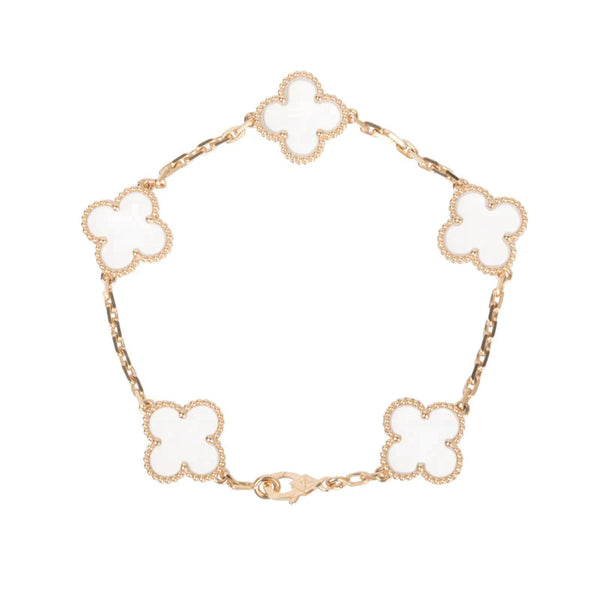 ˇMagic JewelryˇCLOVER 5 MOTIF ROCK CRYSTAL BRACELET