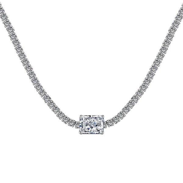 <MAGIC>2.0 carat Ornate Emerald Cut Necklace