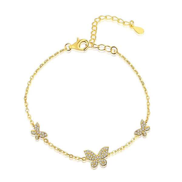 <MAGIC>Delicate Butterfly Pendant Bracelet