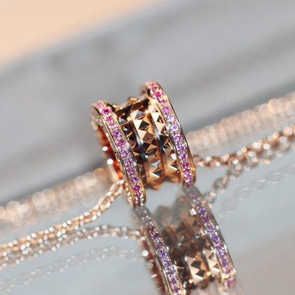 <MAGIC>ZERO 1 ROCK PINK GOLD PINK DIAMOND NECKLACE