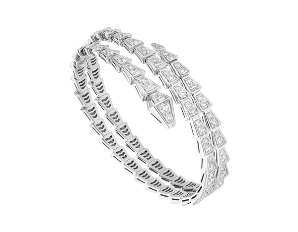 <MAGIC>SERPENTI BRACELET SILVER DIAMOND DOUBLE ROW