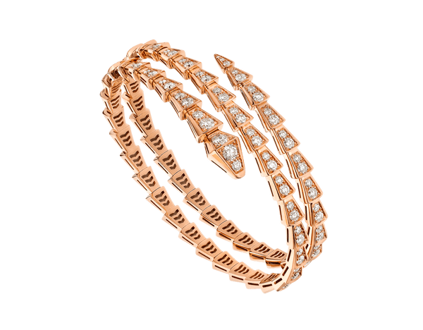 <MAGIC>SERPENTI BRACELET ROSE GOLD DIAMOND DOUBLE ROW