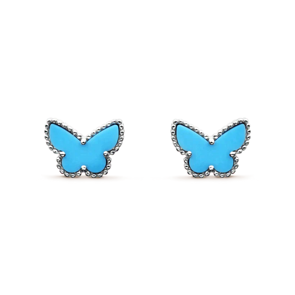 ˇMagic JewelryˇBUTTERFLY TURQUOISE EARRINGS SILVER