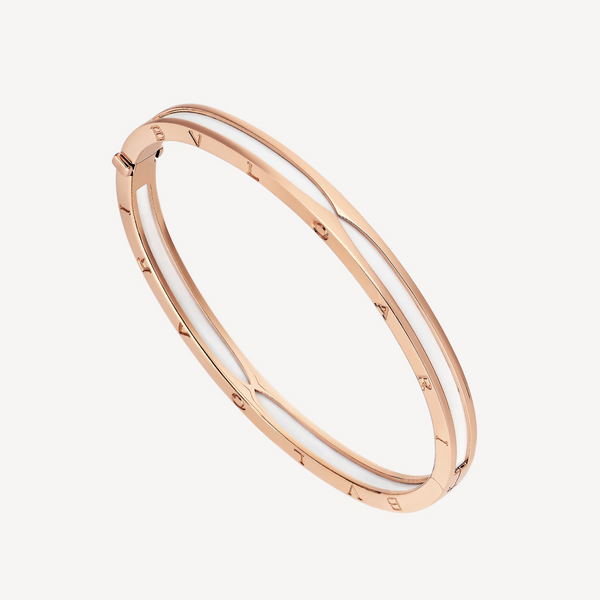 <MAGIC>ZERO 1 PINK GOLD WITH WHITE CERAMIC BRACELET