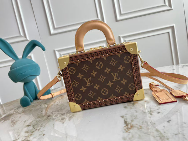 ONTHEGO PM 25 WOMEN'S BAG PETITE VALISE MONOGRAM CANVAS MEDIUM SUITCASE CROSSBODY BAG