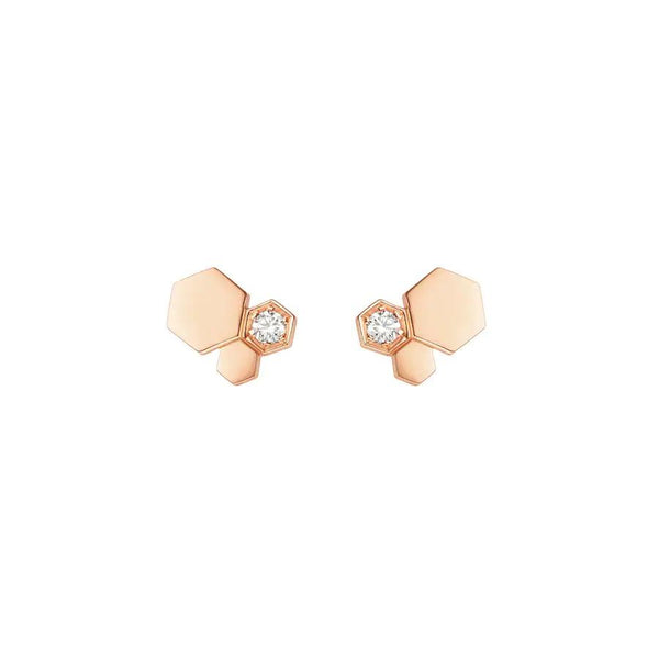 <MAGIC>BEE LOVE PINK GOLD DIAMOND EARRINGS