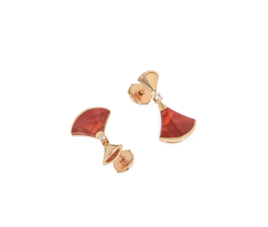 <MAGIC>DREAM Carnelian PINK GOLD EARRINGS